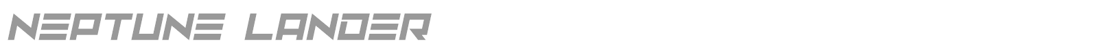 Neptune Lander font preview